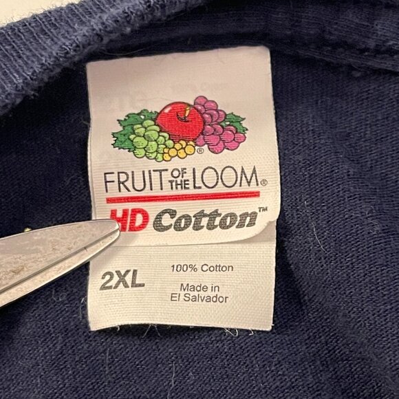 Fruit of the Loom Shirt Women's 2XL Navy Blue Graphic Short Sleeves - Picture 11 of 11